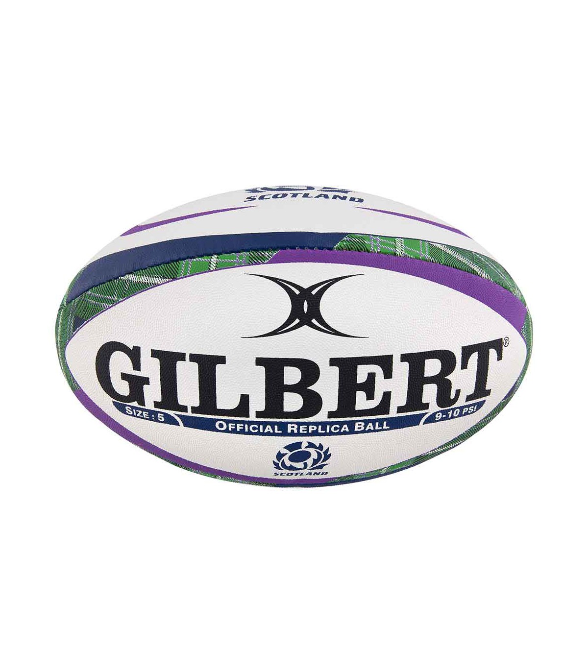 BALLON RUGBY - RÉPLICA ECOSSE TARTAN - T5 - GILBERT chez Rugby-Corn