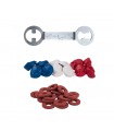 RUGBY/FOOTBALL STUDS - PACK PROFILER 8 MM PLASTIC (STUDS/WASHERS/KEY)