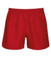 SHORT RUGBY ROUGE 100% POLYESTER 220GR