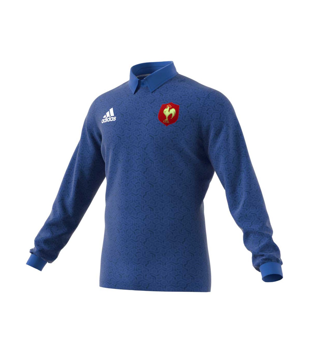 POLO RUGBY XV DE FRANCE 2017/2018 ADULTE - ADIDAS chez Rugby-Corner